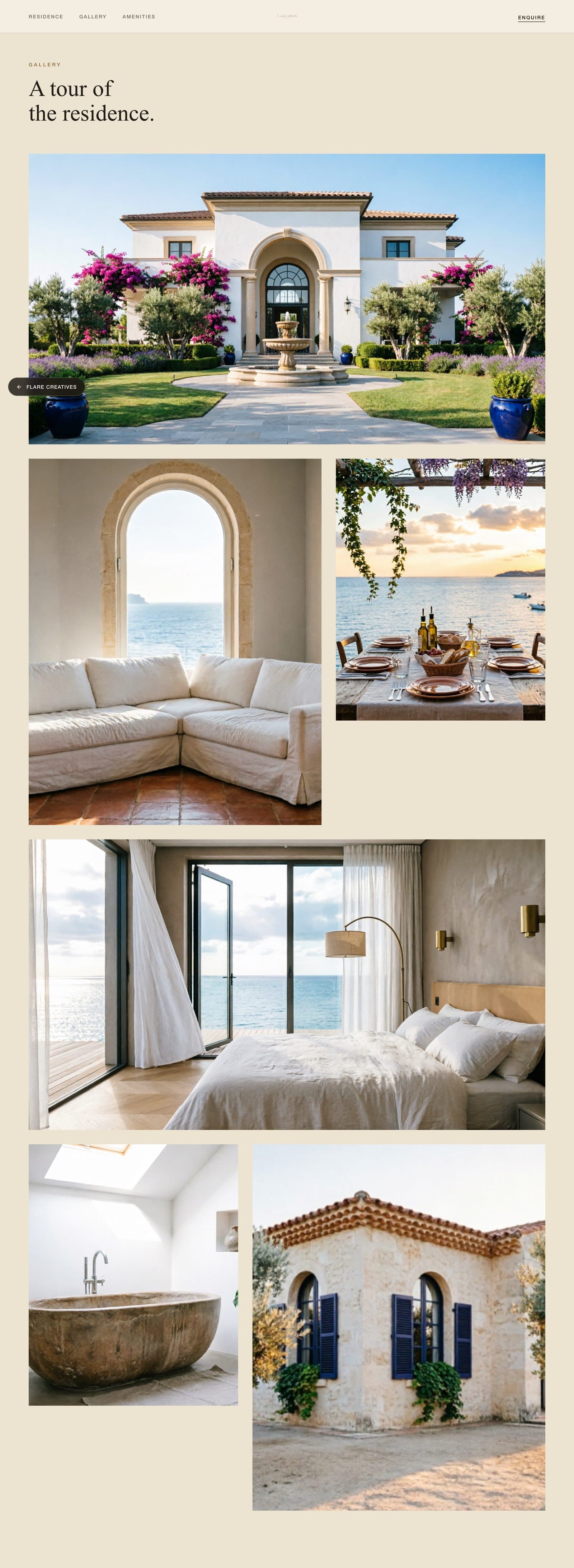 Casa Lumen editorial gallery section