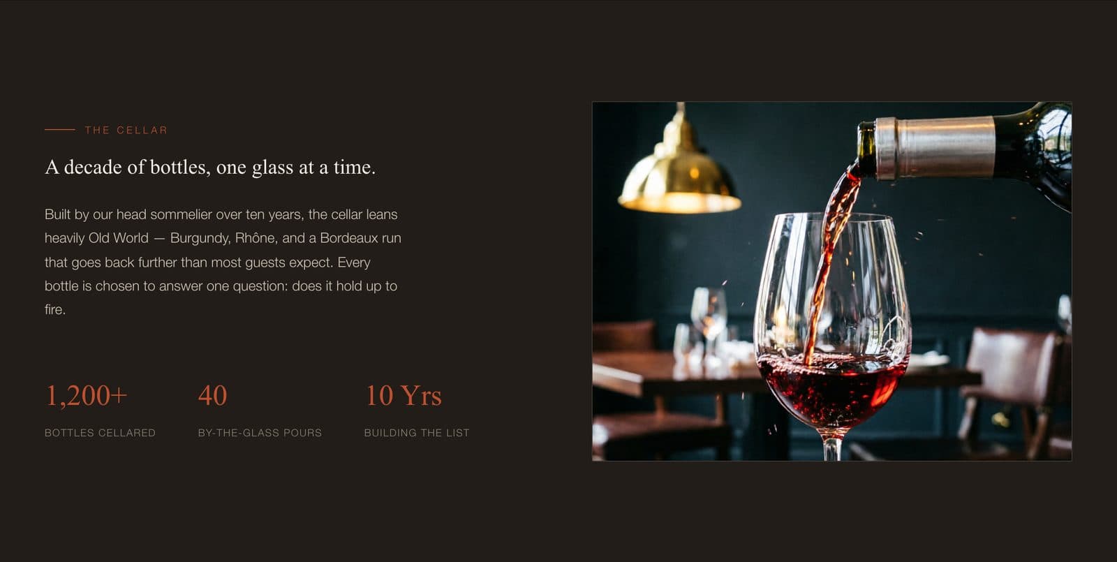 Maison Dorée wine cellar section