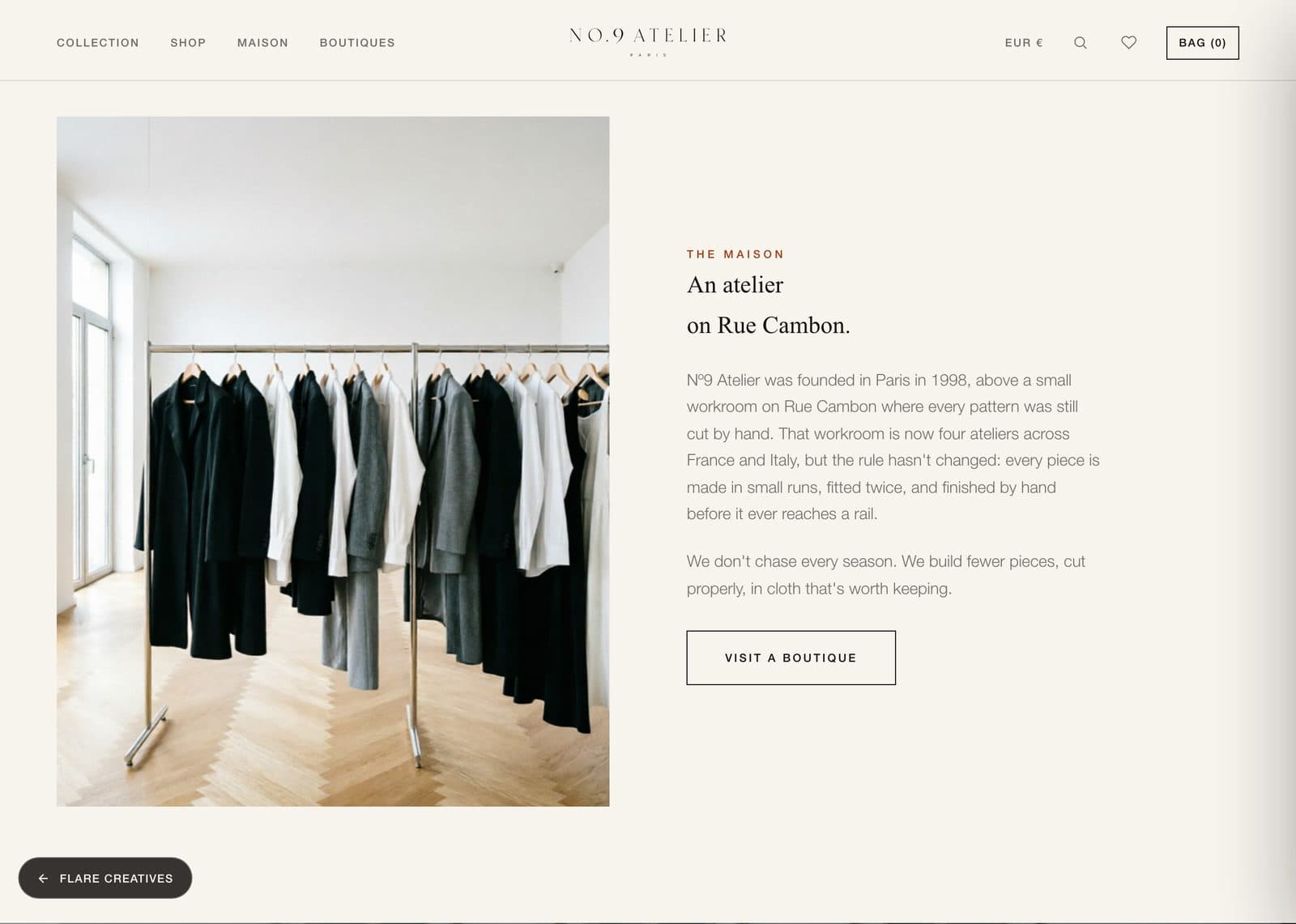 Nº9 Atelier maison story section