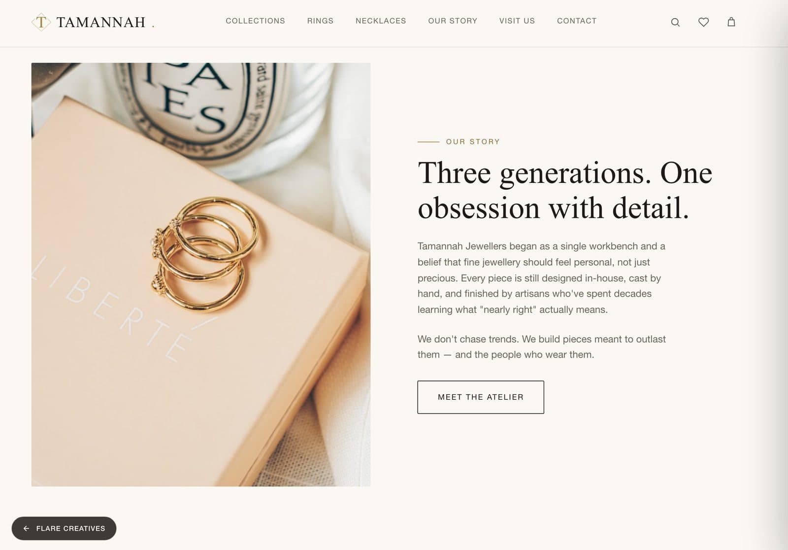 Tamannah Jewellers heritage story section