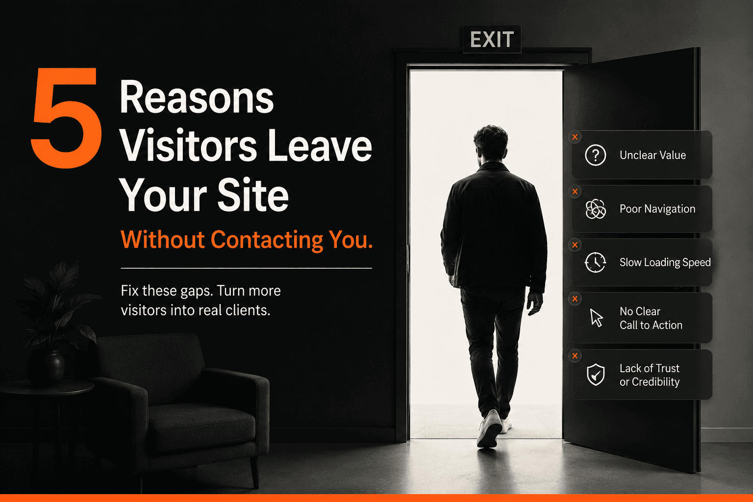 5 Reasons Visitors Leave Your Site Without Contacting You